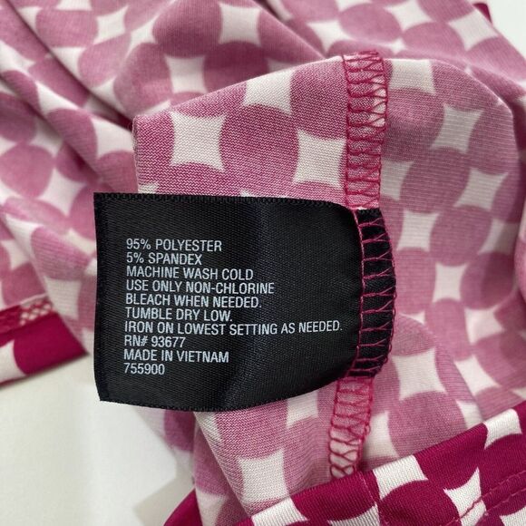 Worthington Stretch Pink Polka  Blouse Women Plus Size 2X Short Sleeve Pre Owned - Picture 7 of 12